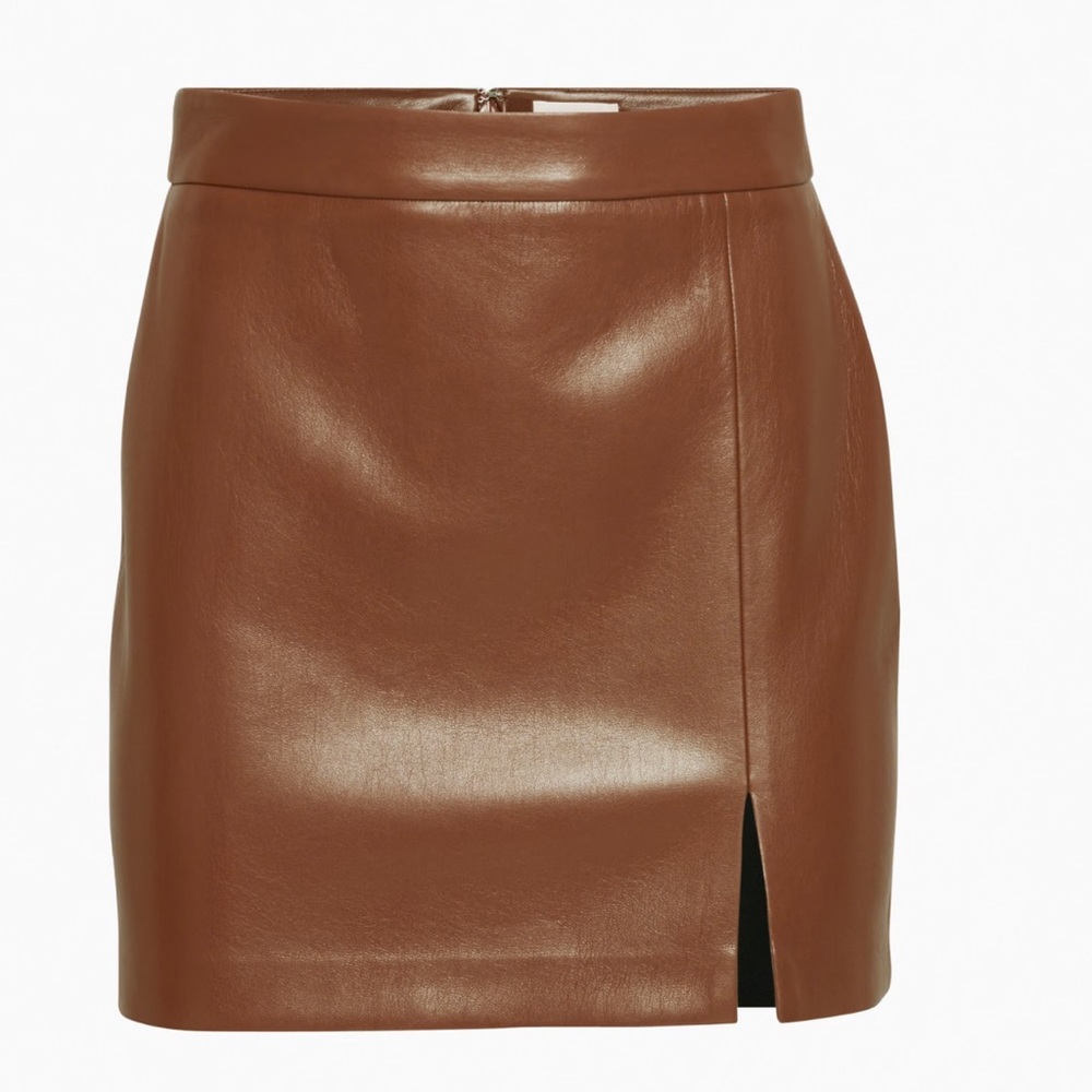 Aritzia Wilfred Patio Mini Skirt in Brown